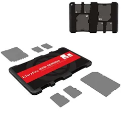 2枚 SD + 4枚 MicroSDカード Kiorafoto 6スロット SD MicroSD メモリーカードケース クレジットカードサイズ カード 収納