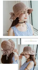 あご紐付き 帽子 レディース 日よけ帽子 おしゃれ uv ハット つば広 ガーデニング つば広帽子 UVカット 洗える 折りたたみ つば広ハット 大きいサイズ 綿麻 春 春夏 夏 旅行 海 防紫外線 農作業 可愛い 収納可能 UV対策 彼女 シンプル ギフト