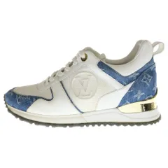 LOUIS VUITTON (ルイヴィトン) ランアウェイライン モノグラム デニム ローカットスニーカー ホワイト レディース 1A4WP1 NV0179
