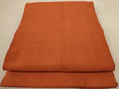 平和屋着物◎綴れ　八寸名古屋帯　丹色　正絹　逸品　AAAY4400dt