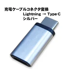 変換アダプター Lightningを変換 充電可能 ライトニングを変換 変換コネクター スリム 持ち運び ポータブル充電ケーブルを変換　オス端子：Type-C　カラー：シルバー