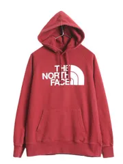 【お得なクーポン配布中!】 ノースフェイス プリント スウェット フード パーカー レディース M 古着 The North Face アウトドア トレーナー プルオーバー 裏起毛 薄手
