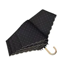 日傘 折りたたみ傘 超軽量 174g/194g UVカット 遮光 遮熱 日傘兼用雨傘 大人可愛い 上品 通勤 通学 レディース 母の日 プレゼント 携帯便利 (水玉ーブラック) 0