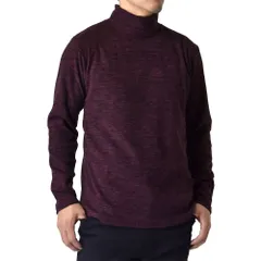 フリース トレーナー 《ハイネック：16ワイン》 新品 未使用  裏起毛 ストレッチ 防寒 衿2種類 クルーネック ハイネック【B9X】【ゆうパケット】 ファッション メンズ トップス スウェット