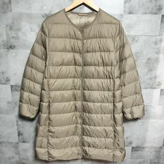 【極美品】UNIQLO　洗える ウルトラライトダウンコンパクトコート　3XLサイズ　ベージュ　ロングダウン　インナーダウン　419780