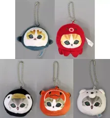 【中古】キーホルダー 全5種セット 「mofusand 海の生き物にゃん おかおぬいぐるみ(マスコット)」