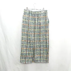 ◇ ⊇ Simplicite サンプリシテ 総柄 ロング タイト スカート サイズF グリーン系 レディース E  【1412260038973】