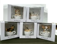 ウービア WOOBIA 【選べる2個セット】 置物 犬 ドック インテリア