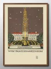 15129ウィーンシュヴァルツェンベルク宮殿 ビンテージ クリスマス A3 サイズ ポスター アート おしゃれ 絵画 インテリア 北欧 イラスト マット紙 艶消し アートパネル 額 フレーム デザイン 壁掛け ギフト 新築祝い ディスプレイ