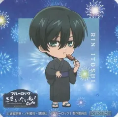 【中古】コースター 糸師凛(ミニキャラ) オリジナルコースター 「ブルーロック さまぁ・たいむ! Cafe COLLABORATIONCAFE POWERD BY AnimaxCafe+」 コラボメニュー注文特典