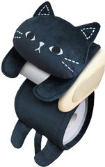 【人気商品】明邦 トイレットペーパーホルダー カバー かわいい 黒猫 の ミミッツ NM010