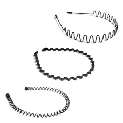 【在庫処分】髪飾り 髪留め ヘアバンド 洗顔用に レディース 前髪 クリップ メンズ 痛くない シンプル 3本セット ファッシション 黒 カチューシャ 滑り止