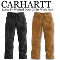 ★人気★希少品 CARHARTT (カーハート) ワークパンツ Loose Fit Washed Duck Utility Work Pant 2色 送料無料