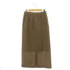 グリーンレーベルリラクシング ユナイテッドアローズ green label relaxing シアーパッチポケットタイトスカート ロング 前スリット モカ /DO ■OS