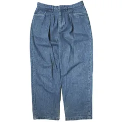 FARAH ファーラー 22SS Two-tuck Wide Tapered Pants 2タックワイドテーパードデニムパンツ FR0202-M4008 32 Indigo ジップフライ ジーンズ ボトムス g20185