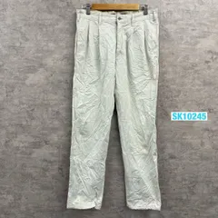 DOCKERS ホワイトベージュ ジップフライ ツータック チノパンツ W31L32 実寸W30in 245290528 USA 海外輸入 古着 SK10245
