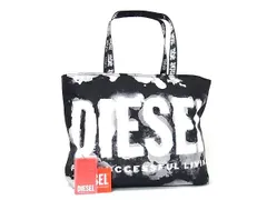 ■新品■未使用■ DIESEL ディーゼル ナイロン トートバッグ ショルダーバッグ レディース メンズ ブラック系×ホワイト系 AZ2335 