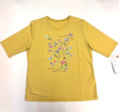 【夏新作】綿100%刺繍デザインTシャツ❤︎ミセス•シニア･高齢者•おばあちゃん服❤︎母の日や敬老の日にも！