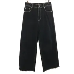 パブリックトウキョウ 日本製 カットオフ加工 ワイドデニムパンツ 4 ブラック PUBLIC TOKYO ジーンズ レディースのサムネイル