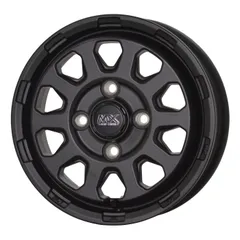 ホイール4本セット MAD CROSS RANGER マットブラック 12インチ 4B+43 4H-100のサムネイル