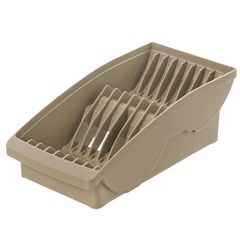 新品 10001 ケース 皿置き シンプル おしゃれ 抗菌加工 便利 使いやすい 取っ手付き 食洗機対応 日本製 ブラウン ミニ ディッシュスタンドR 棚置き用 TOTONO(トトノ) 食器置き キッチン収納 リッチェル