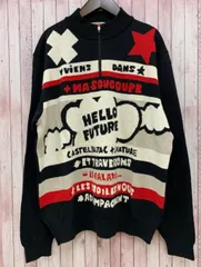 カステルバジャック CASTELBAJAC +2 NATURE 7121-6201 ニット セーター 長袖 ハーフジップ ブラック 黒 4 MK805