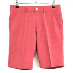 【美品】キャロウェイ ハーフパンツ ピンク チェック織生地 メンズ S ゴルフウェア Callaway