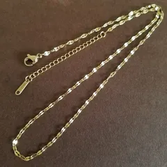 ステンレスネックレス◆ゴールドペタル