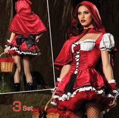 レディース クリスマス パーティー コスチューム 本格的 赤ずきん 衣装