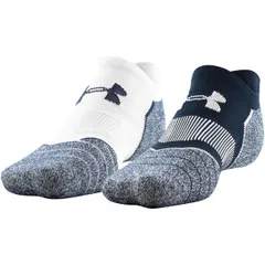 【送料無料】 アンダーアーマー メンズ 靴下 アンダーウェア Under Armour Men's Elevated Performance No Show Tab Golf Socks Academy/White
