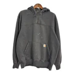 Carhartt カーハート ハーフジップ スウェット パーカー ワーク グレー (メンズ XL) 中古 古着 S6845