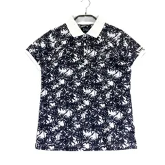 サイズ：0 PEARLY GATES パーリーゲイツ  半袖ポロシャツ ヤシの木 総柄 ホワイト系 [240101385611] ゴルフウェア レディース ストスト