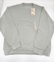 無印良品 二重編みクルーネックプルオーバー 　ペールグリーン　　*2138
