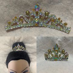 フェルトソフトティアラ(ガラスビジューストーン付き) 6個セット  