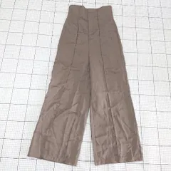 ◇ ⊂ Louere ルエレ ハイウエスト ワイド パンツ サイズL ブラウン系 レディース E  【1508260059435】