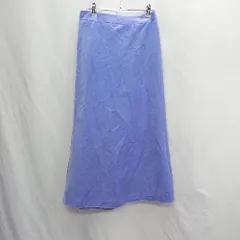◇ Θ グリーンレーベル リラクシング ウエスト部ゴム ロング フレア スカート サイズ38 ブルー系 レディース E  【1504210003527】