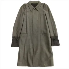 07aw アンダーカバー UNDERCOVER 無題(ニットとハイテク) ステンカラー コート ジャケット ブルゾン ニット切替 レザーコード ウール シルク 00's オールド ビンテージ ヴィンテージ アーカイブ 3 グレー レディースのサムネイル