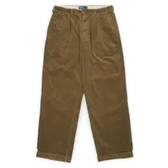 ポロラルフローレン POLO RALPH LAUREN 90s 90年代 2タック 太畝コーデュロイトラウザー ANDREW PANT アンドリュー CORDS ヴィンテージ 古着 パンツ ブラウン 茶色 W36 L32【中古】