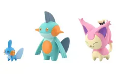 【中古】食玩 トレーディングフィギュア 3.ミズゴロウ＆ヌマクロー＆エネコ 「ポケモンスケールワールド ホウエン地方」