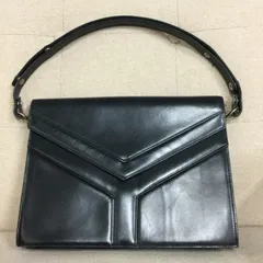 イヴサンローラン　ショルダーバッグ　ハンドバッグ　Yロゴ　黒　レザー