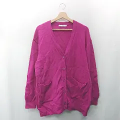 ◇ ⊇ AMERICAN HOLIC アメリカン ホリック 長袖 ニットカーディガン サイズM パープル レディース E  【1409240052210】