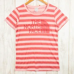 【Women's M ピンク系】 The North Face ( ザ・ノースフェイス ) ショート スリーブ ボーダー クルー T S/S Border Crew ポリエステル ウェア トップス インナー シャツ ショートスリーブTシャツ ク