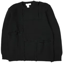 L着丈コムデギャルソンシャツ ウール100％ イタリア製 Vネック ニット L パープル系 COMME des GARCONS SHIRT 長袖 セーター メンズ   【231020】