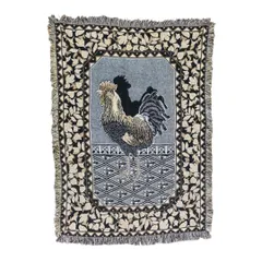 vintageラグ カーペット チキン アニマル リーフ 1021