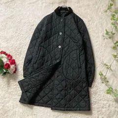 トラディショナルウェザーウェア　中綿 キルティング ロングコート　ブラック　32サイズ 黒 コーデュロイ Traditional Weatherwear レディース