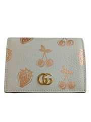 ◆GUCCI グッチ GGマーモント 456126 レザー コンパクトウォレット アイボリー◆
