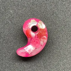 勾玉オルゴナイト　ローズクォーツ　アクアマリン　　No.6