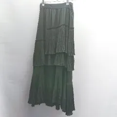 ◇ Θ Stylevoice for xxx ウエストゴム フリルプリーツ マキシ丈 プリーツ スカート サイズF ブラック レディース E  【1411210002019】