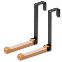 [HYmish]ドアハンガーフック ドアフック フック 収納 室内物干し 部屋干し ドアハンガー ハンガーフック ドア掛け収納 折り畳み ブラック 2個セット