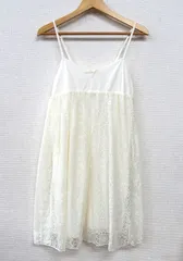 gelato pique レースキャミワンピース Fサイズ オフホワイト 白 インナー ジェラートピケ ジェラピケ タグ付き 未使用